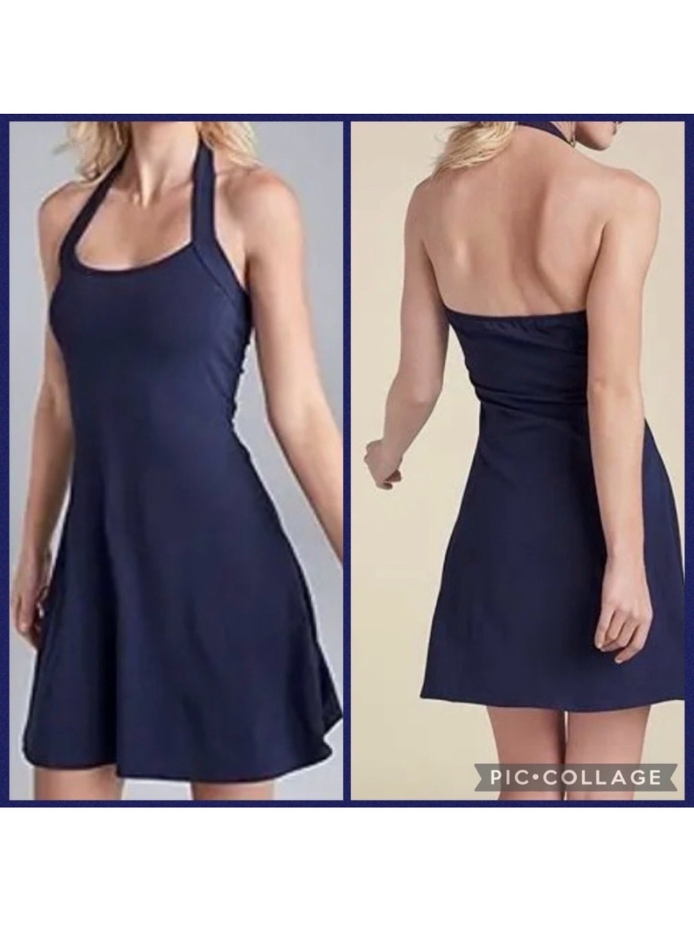 Light Gray Halter A-Line Dress - Women